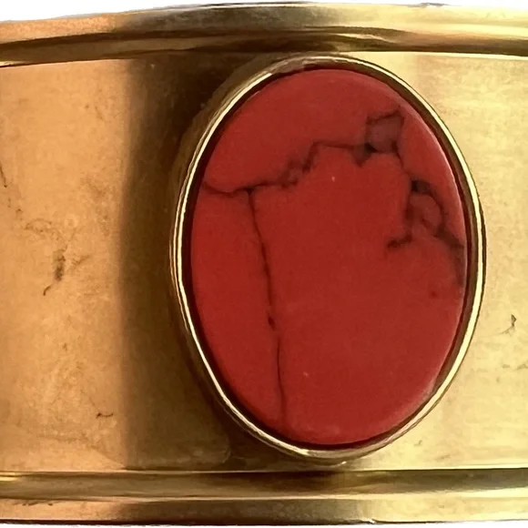 Kate Spade Gold Cuff with Orange Stones - Picture 5 of 7